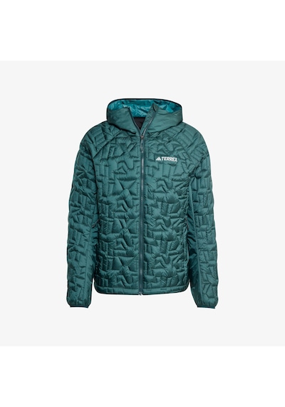 Adidas Terrex Xperior Primaloft Loose Fill İnsulated Kapüşonlu Erkek Yeşil Yürüyüş Montu Jl9744