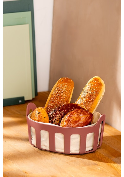 Emsan Rustik Ekmek Sepeti Pembe
