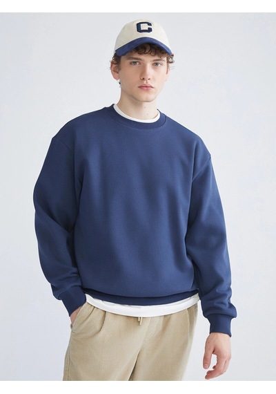 LC Waikiki Xsıde İndigo Bisiklet Yaka Erkek Sweatshirt Indigo