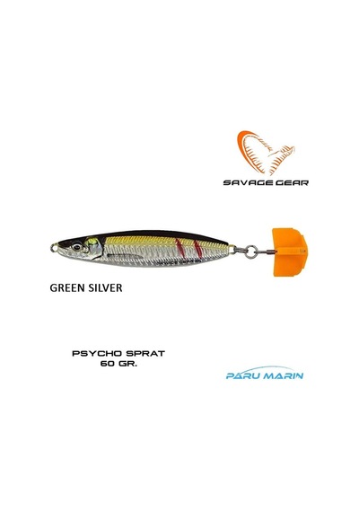 Savage Gear Psycho Sprat 60gr. Suni Yem Green Silver