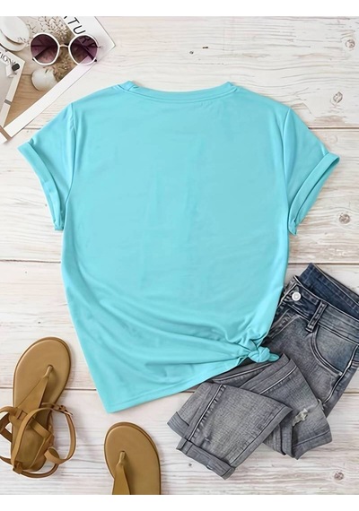 Uyguntarz Pamuklu Papatya Kelebek Tasarım Tshirt Bebe Mavisi