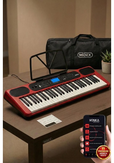 Midex Ps-5200rd Pro Org 61 Led Işıklı Tuş Hassasiyetli Bluetooth Midi