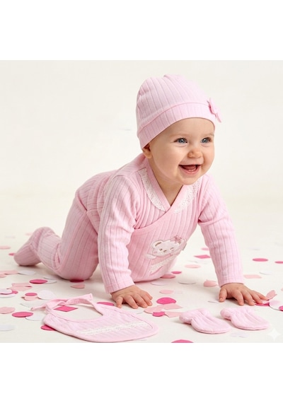 Sebi Bebe 5'li Hastane Çıkış Seti 2110 Pembe