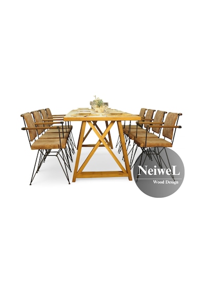 Neiwel İvea Doğal Ahşap Mutfak Ve Yemek Masası-70-100 Açık Ceviz