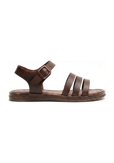 Giamgia Store Giamgia Kahverengi Kadın Düz Taban Bilekten Ayarlamalı Klasik Sandalet-2410 Giamgia Store Giamgia Kahverengi Kadın Düz Taban Bilekten Ayarlamalı Klasik Sandalet-2410
