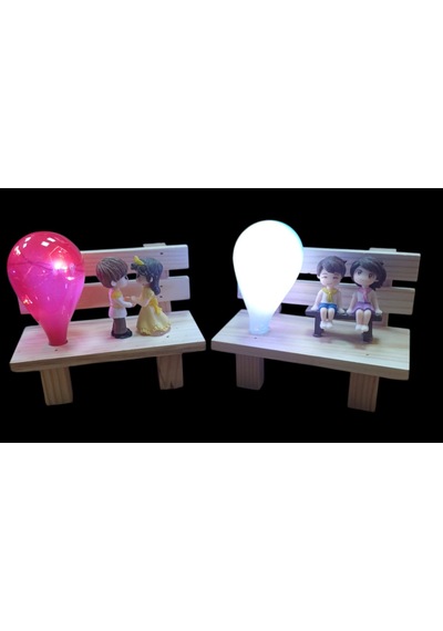 Ahşap Cam Balonlu Sevgiliye Hediye 12x8 Cm Yılbaşı Hediyesi -