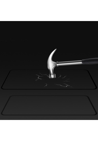 Samsung Galaxy Uyumlu M51 Full Glue Tempered Full Cam Ekran Koruyucu Siyah