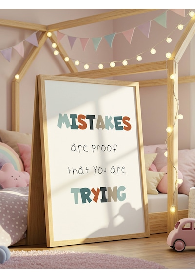 Mistakes Trying Dijital Baskı Poster V2 Çerçevesiz