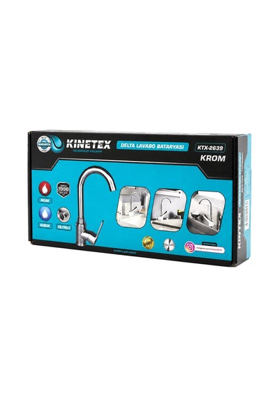 Kinetex Ktx-2639 Krom Delta Lavabo Bataryası - Aç Kapa