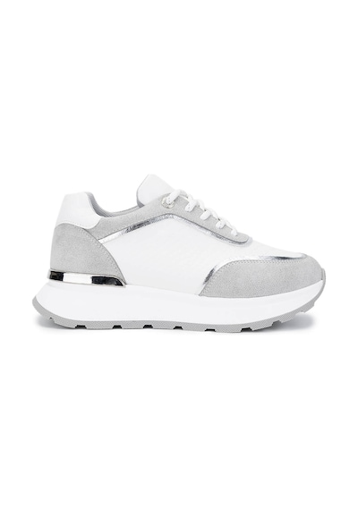 Tamer Tanca Kadın Vegan Beyaz Sneakers & Spor Ayakkabı 936 81185 Bn Ayk Y25 Byz Kroko/lame Beyaz