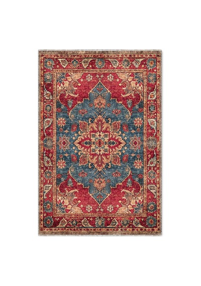 Dekoratif Halı Kaymaz Taban Leke Tutmaz Yıkanabilir Kilim Özel Ölçü Salon Halısı 3033