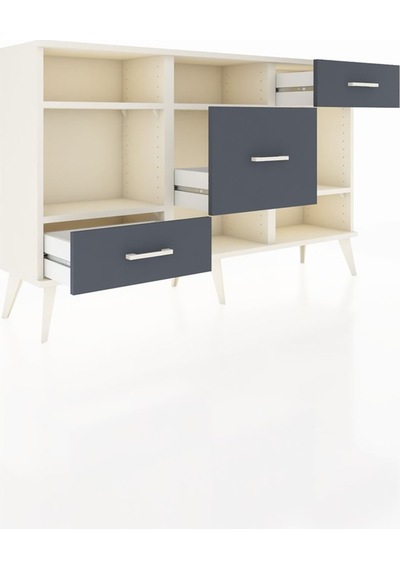 Arges Konsol 4 Raflı 3 Çekmeceli 132x30x83 Aytaşı-aytaşı/antrasit Aytaşı/antrasit Arges Konsol 4 Raflı 3 Çekmeceli 132x30x83 Aytaşı-aytaşı/antrasit Aytaşı/antrasit