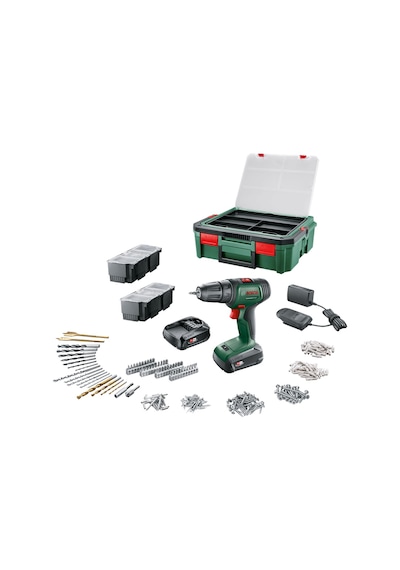 Bosch UniversalDrill 18V 1.5ah Çift Akülü Matkap + Systembox - 06039D4003