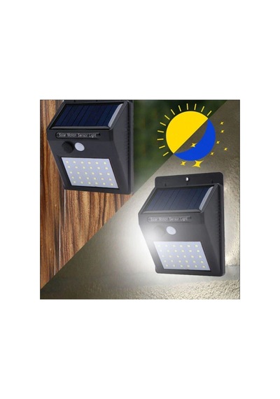 Pır Hareket Sensör 20 Led Solar Enerji Su Geçirmez Duvar Lambası