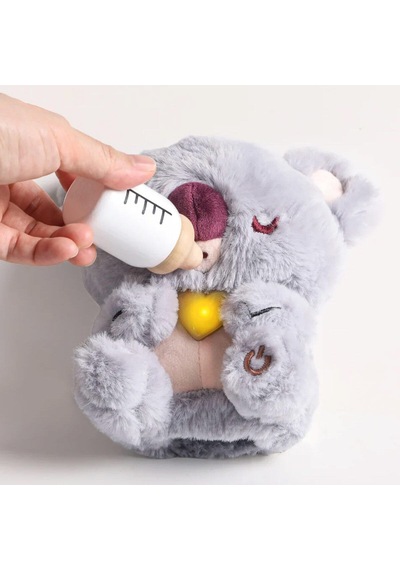 Care Pets İnteraktif Peluş Bebek Koala Oyuncak Seti Işıklı, Sesli Ve Ahşap Aksesuarlı Eğitici Oyun