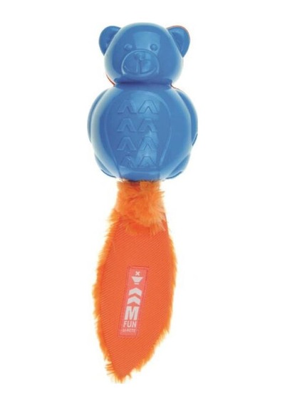 M-pets Sesli Teddy Kauçuk Köpek Oyuncağı 30cm Mavi
