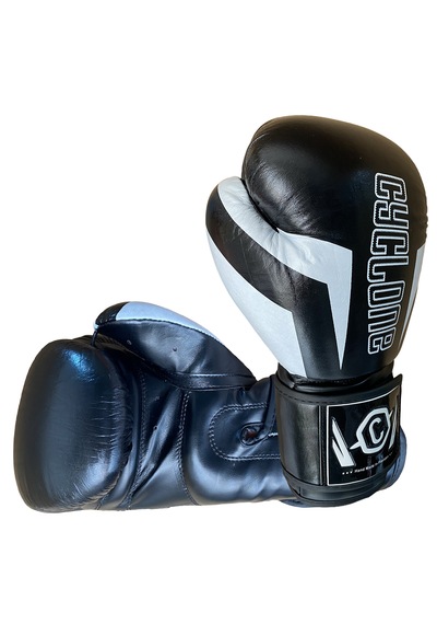 Cyclone Clash Orijinal Deri Boks Ve Kick Boks Eldiveni Siyah