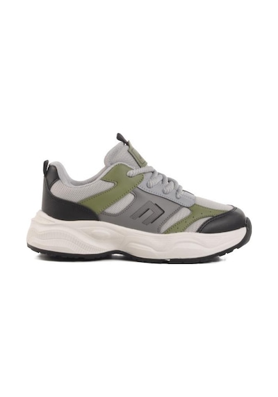 Cool Birian Erkek Çocuk Bağcıklı Günlük Sneaker Spor Ayakkabı Haki