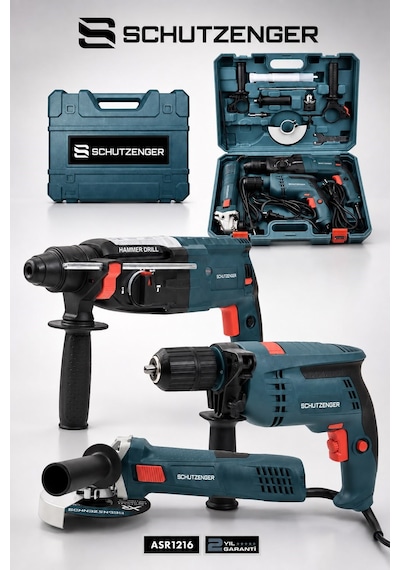 Profesyonel 3 Makine Elektrikli Matkap Avuç Taşlama Kırıcı Delici Hilti Pro Seri