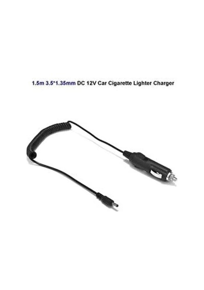 Çakmak Spiral Kablolu 12 Volt 3.5 Mm 1.35 Mm Şarj Adaptör Radar Tespit Cihazı Adaptörü 1 Metre Kablolu