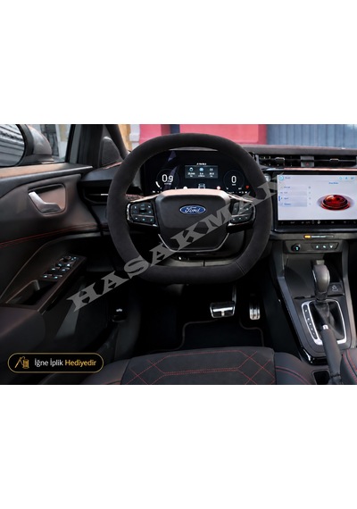 Ford Transit Courier Dikme Direksiyon Kılıfı Alcantara Süet Monza Black Yeni Trend-deluxe 2023-2026 Siyah