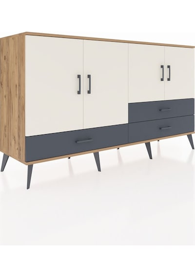 Hyperion Konsol 5 Raflı 3 Çekmeceli 4 Kapaklı 176x44x99 Çam-aytaş Çam-aytaşı/antrasit Hyperion Konsol 5 Raflı 3 Çekmeceli 4 Kapaklı 176x44x99 Çam-aytaş Çam-aytaşı/antrasit