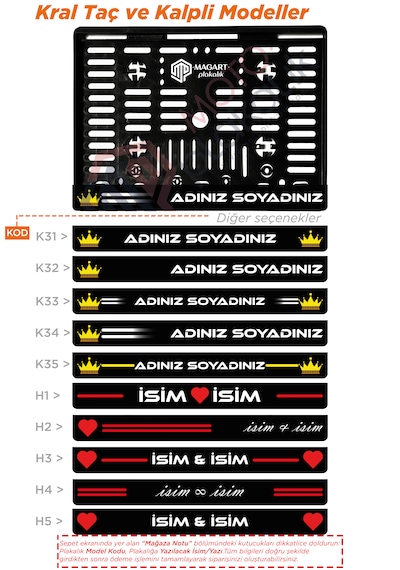 Plakamatik Kişiye Özel İsimli 1 Adet Motosiklet Logo Uv Kabartmalı Siyah Takmatik Motor Plakalık