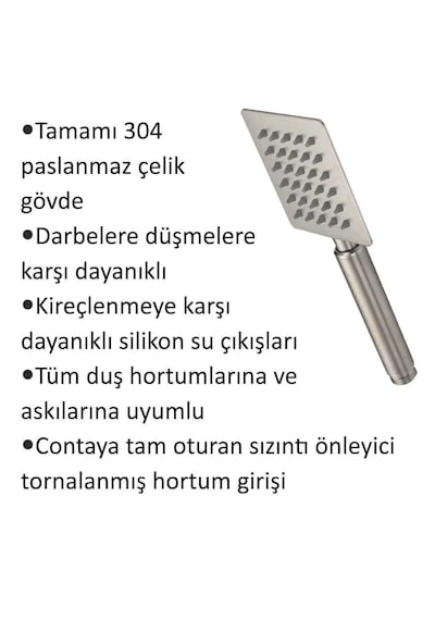 Ahlez 304 Paslanmaz Çelik 20x20 Cm Robot Yağmurlama Tepe Duş Seti Krom