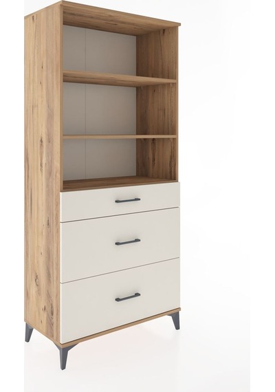 Hyperion Dolap 3 Raflı 3 Çekmeceli 88x44x195 Çam-aytaşı Çam