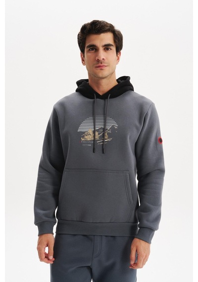 AR-MA Arma Erkek Kapüşonlu Sweatshirt Örme 3 İplik Şardonlu, Yazı Baskılı,cepsiz, Sade Ve Şık, Regular Fit K30254628901 Gri AR-MA Arma Erkek Kapüşonlu Sweatshirt Örme 3 İplik Şardonlu, Yazı Baskılı,cepsiz, Sade Ve Şık, Regular Fit K30254628901 Gri