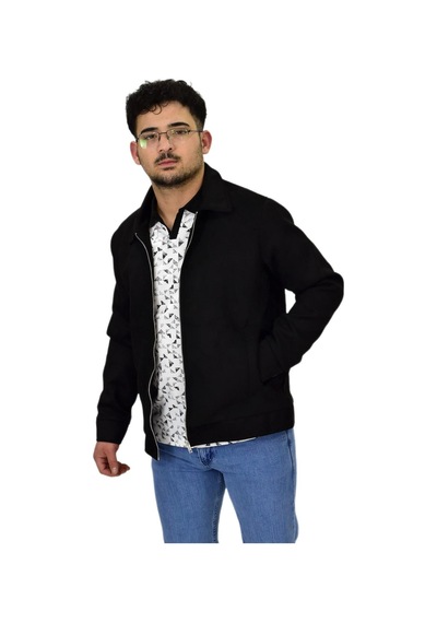 Erkek Mevsimlik Süet Spor Mont 8073 Bgl-st04510 Siyah