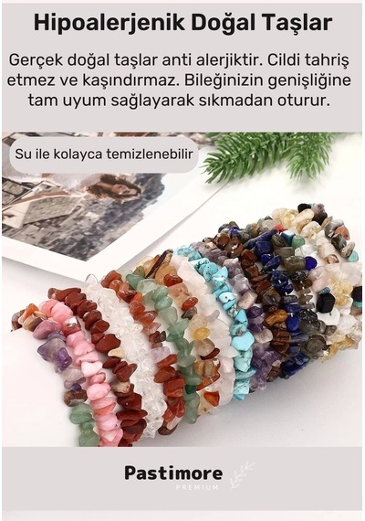 Unisex Doğal Taş Ay Taşı Bileklik Rahatlatıcı Sakinleştirici Beyaz Aytaşı Denge Bilekliği Çok Renkli