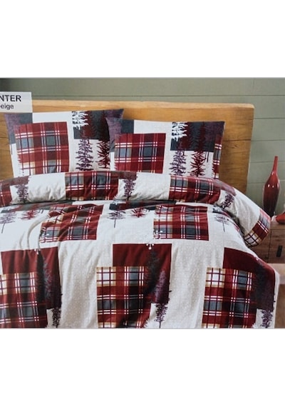 First Choice Flanel Nevresim Takımı Winter Beige Tek Kişilik