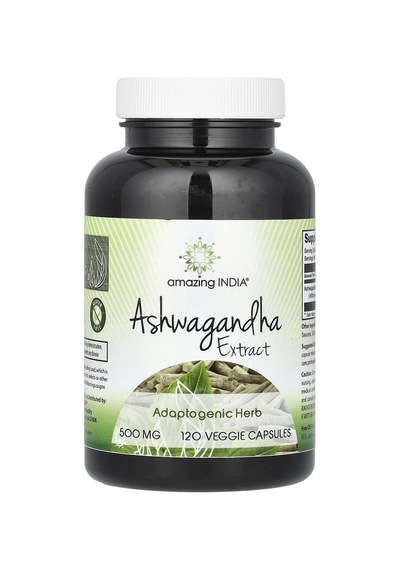 Amazing India, As-hw-aga-ndha Extract, 500 Mg, 120 Veg Capsules