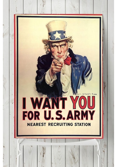Uncle Sam Eğlenceli Mizahi Poster