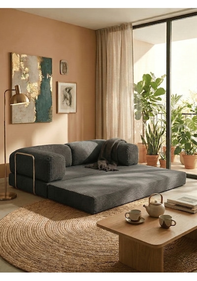 Reflekta Sünger Koltuk Rollpack Kanepe Relax 90x190 Yatak Koltuk Demonte Antrasit