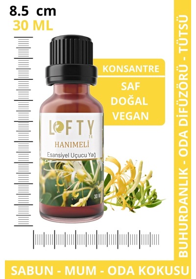 Lofty Hanımeli Uçucu Yağ Buhurdanlık Esansı Oda Kokusu 30 ML