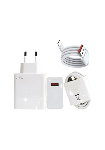 Type-c 67w Watt Ultra Hızlı Şarj Aleti Adaptör Kablo Set