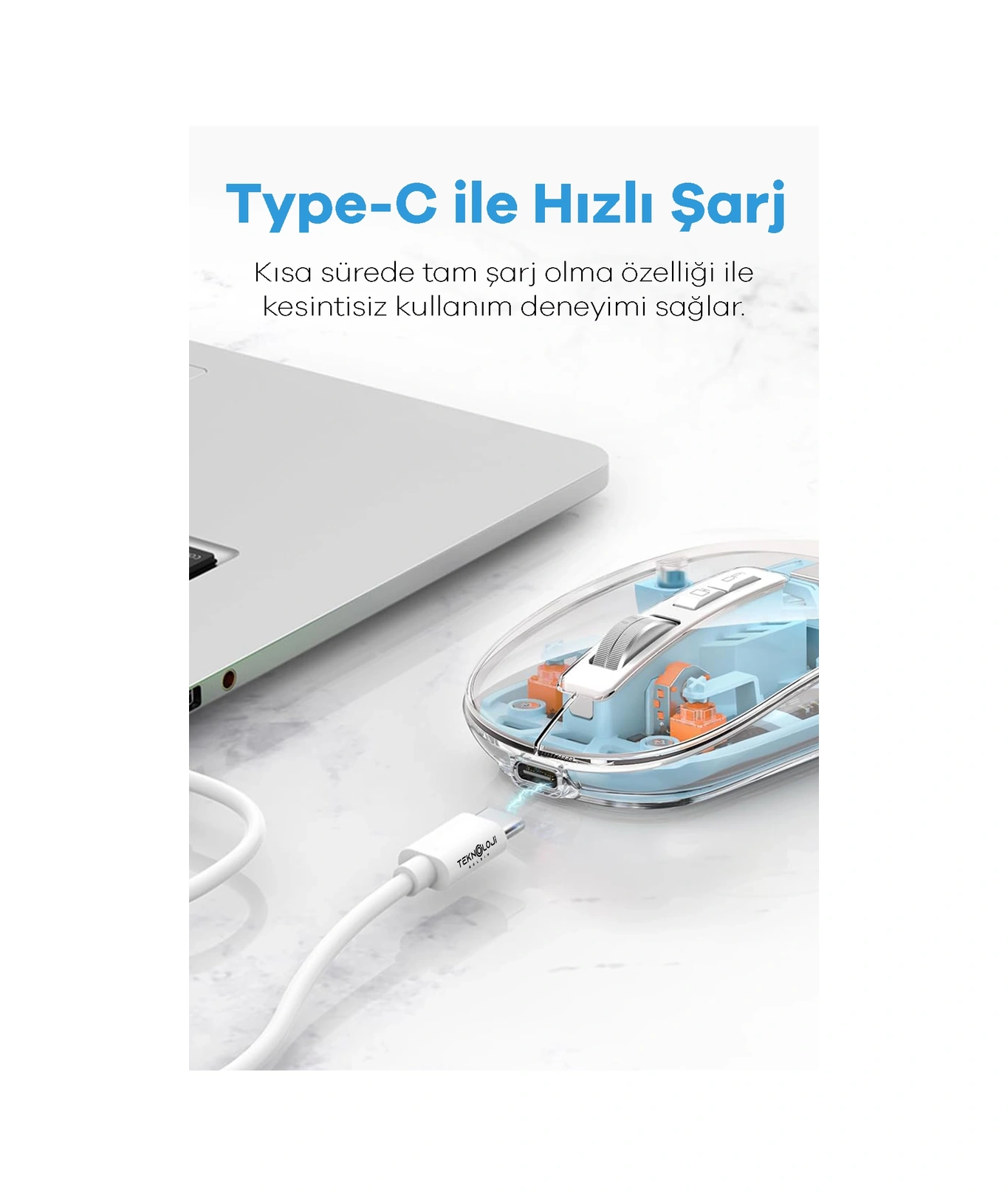 Bluetooth Usb Çift Modlu Sessiz Mouse, Şeffaf Mıknatıslı Kapaklı, Type-c Şarjlı, Dpı Ayarlı, Kablosuz 10m Çekim Mesafeli, Masaüstü Kısayol Tuşlu, Taşınabilir Şarjlı Mouse Siyah
