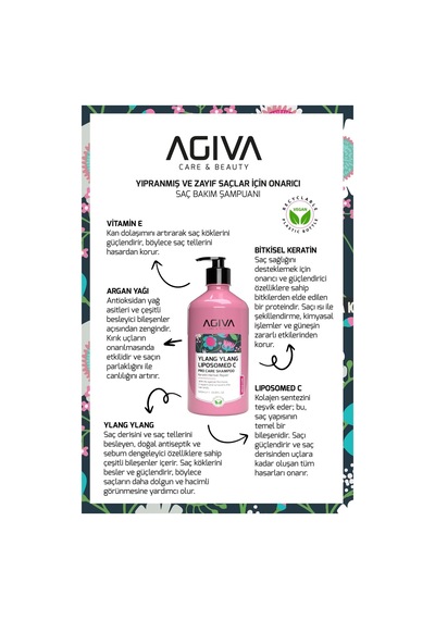 Ylang Ylang&lipozomed C Yıpranmış Ve Zayıf Saçlar İçin Onarıcı Şampuan 1000ml-vegan Tüm Saç Tipleri