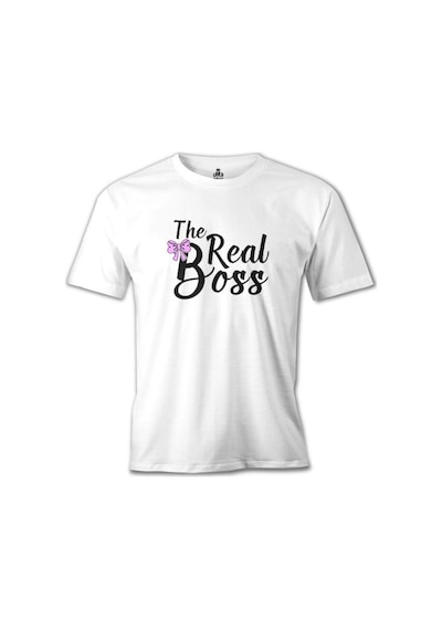 The Real Boss Beyaz Erkek Tshirt