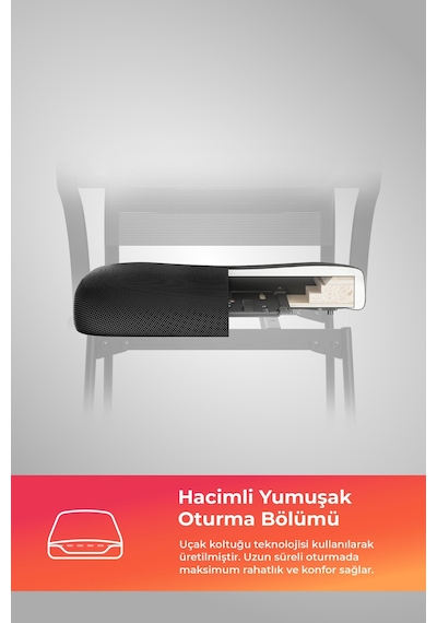 Ergolife Sit Air 24/7 M4-280k - Fileli, Siyah, Toplantı Odası, Bekleme Sandalyesi - 6a0.60.1.6a5