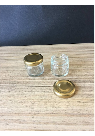 29 Cc Cam Kavanoz - 25 Adet - Gold Kapak . Mutfak.