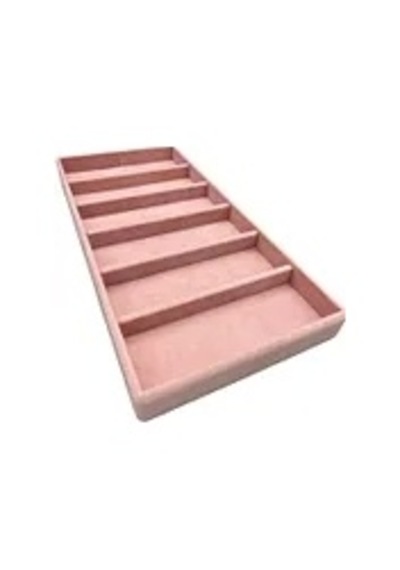 Lefkoşa Model Süet Kumaş Pembe Renk 38 Cm / 19 Cm Gözlük Sergileme Çekmece İçi Stand