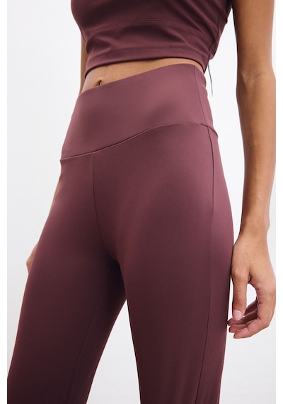 Defacto Esnek Kumaş Aırtech Flare Fit Yüksek Bel Beli Saran Sporcu Pantolon C9192ax26aubr93 Bordo-br93
