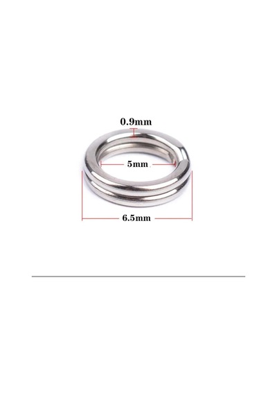 S.f. Split Halka - 6,5 Mm - Jig Rapala Kaşık Silikonlar İçin Geçmeli Halka - 10 Adet Genel