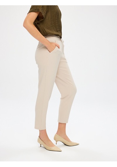 Faik Sönmez Comfort Fit Krep Örme Pantolon W27pnt002 Bw27pnt00272 Taş