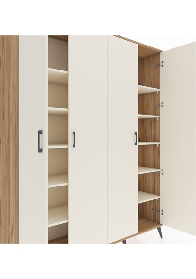 Hyperion Gardrop 10 Raflı 4 Kapaklı 176x44x221 Çam-aytaşı Aytaşı Hyperion Gardrop 10 Raflı 4 Kapaklı 176x44x221 Çam-aytaşı Aytaşı