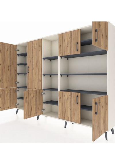 Arges Dolap 14 Raflı 9 Kapaklı 220x30x163 Aytaşı-çam/antrasit Aytaşı-çam/antrasit Arges Dolap 14 Raflı 9 Kapaklı 220x30x163 Aytaşı-çam/antrasit Aytaşı-çam/antrasit