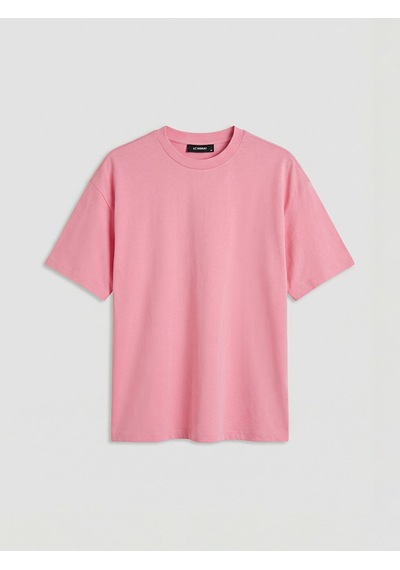 Lc Waıkıkı Pembe Baskılı Oversize %100 Pamuklu Kadın Tişört